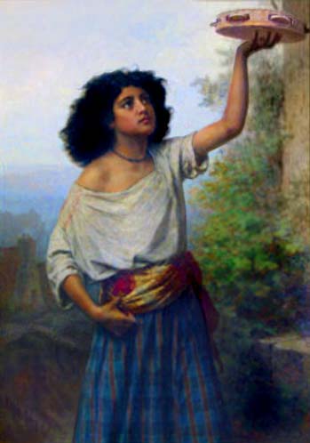 Gypsy Girl Catching a Coin