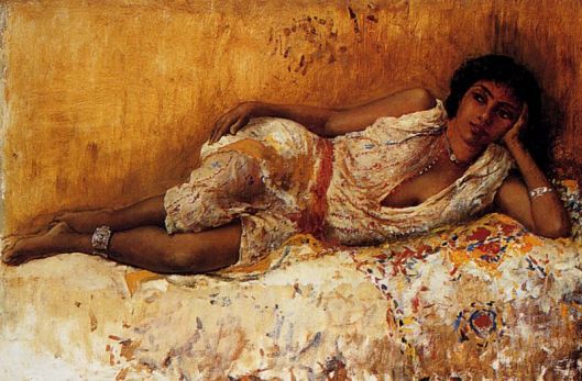 Moorish Girl Lying on a Couch, Rabat, Morocco